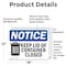 Signmission Keep Lid Of Container Closed, 18 in W x Rectangle, Vinyl Decal OS-2PACK-NS-D-1218-L-15863 - alternate 2